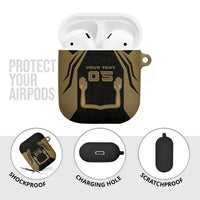 Custom Egypt KA AirPods Case Gold Symbol Hieroglyphic Texture