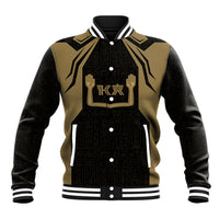 Custom Egypt KA Baseball Jacket Gold Symbol Hieroglyphic Texture