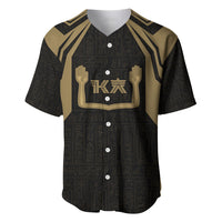 Custom Egypt KA Baseball Jersey Gold Symbol Hieroglyphic Texture