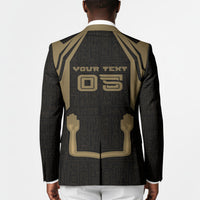 Custom Egypt KA Blazer Gold Symbol Hieroglyphic Texture