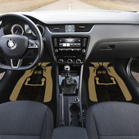 Custom Egypt KA Car Mats Gold Symbol Hieroglyphic Texture