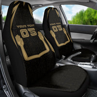 Custom Egypt KA Car Seat Cover Gold Symbol Hieroglyphic Texture