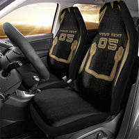 Custom Egypt KA Car Seat Cover Gold Symbol Hieroglyphic Texture
