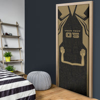 Custom Egypt KA Door Cover Gold Symbol Hieroglyphic Texture