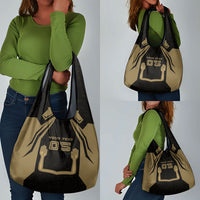 Custom Egypt KA Grocery Bag Gold Symbol Hieroglyphic Texture
