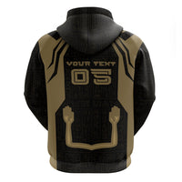 Custom Egypt KA Hoodie Gold Symbol Hieroglyphic Texture