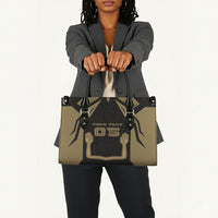 Custom Egypt KA Leather Bag Gold Symbol Hieroglyphic Texture