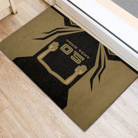 Custom Egypt KA Rubber Doormat Gold Symbol Hieroglyphic Texture