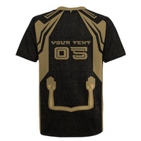 Custom Egypt KA Rugby Jersey Gold Symbol Hieroglyphic Texture