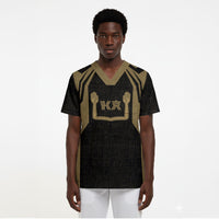 Custom Egypt KA Scrub Top Gold Symbol Hieroglyphic Texture
