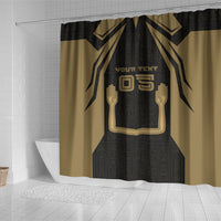 Custom Egypt KA Shower Curtain Gold Symbol Hieroglyphic Texture