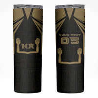 Custom Egypt KA Skinny Tumbler Gold Symbol Hieroglyphic Texture