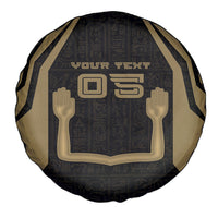 Custom Egypt KA Spare Tire Cover Gold Symbol Hieroglyphic Texture