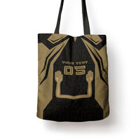 Custom Egypt KA Tote Bag Gold Symbol Hieroglyphic Texture