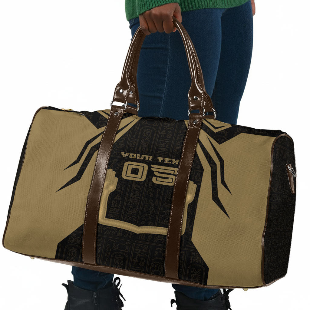 Custom Egypt KA Travel Bag Gold Symbol Hieroglyphic Texture