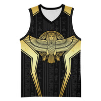 Egypt BA Basketball Jersey Winged Pharaoh Hieroglyphic Patterns