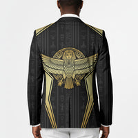 Egypt BA Blazer Winged Pharaoh Hieroglyphic Patterns
