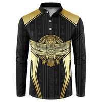 Egypt BA Button Sweatshirt Winged Pharaoh Hieroglyphic Patterns