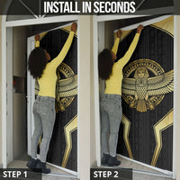 Egypt BA Door Cover Winged Pharaoh Hieroglyphic Patterns