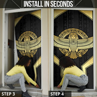 Egypt BA Door Cover Winged Pharaoh Hieroglyphic Patterns