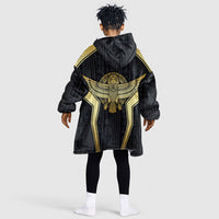 Egypt BA Kid Wearable Blanket Hoodie Winged Pharaoh Hieroglyphic Patterns