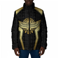 Egypt BA Padded Jacket Winged Pharaoh Hieroglyphic Patterns