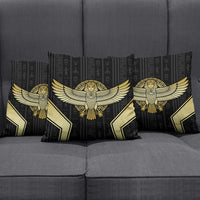 Egypt BA Pillow Cover Winged Pharaoh Hieroglyphic Patterns