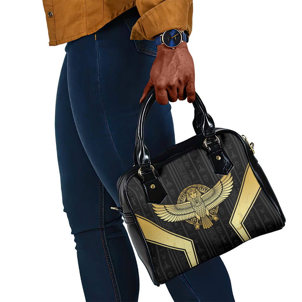 Egypt BA Shoulder Handbag Winged Pharaoh Hieroglyphic Patterns