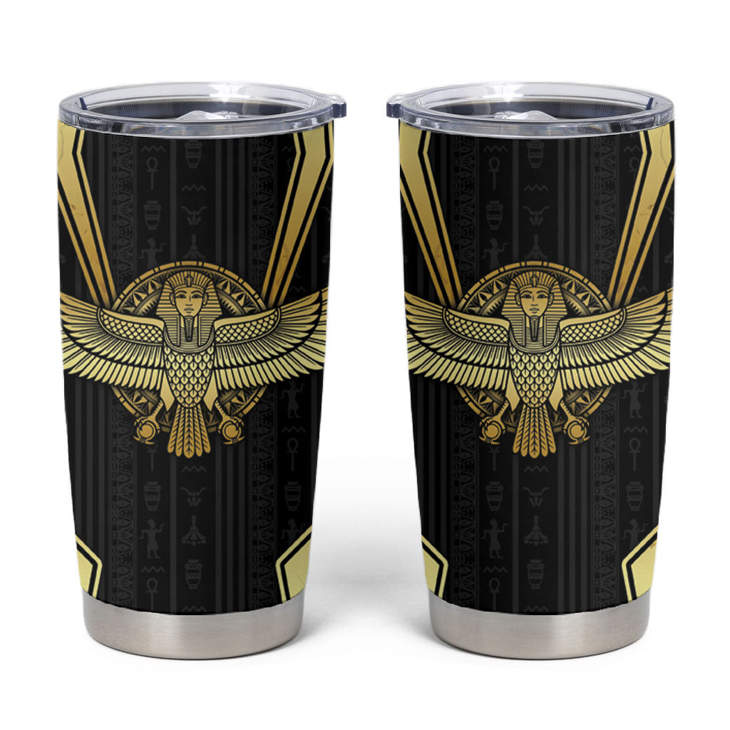 Egypt BA Tumbler Cup Winged Pharaoh Hieroglyphic Patterns