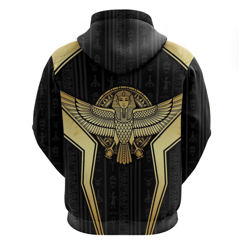 Egypt BA Zip Hoodie Winged Pharaoh Hieroglyphic Patterns