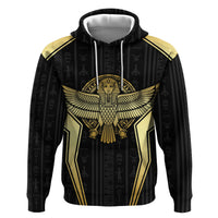Egypt BA Zip Hoodie Winged Pharaoh Hieroglyphic Patterns