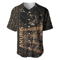 Personalized Egyptian God Anubis Baseball Jersey Jackal Headed Deity Ancient Egypt Mythology Gilded