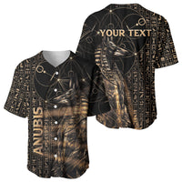 Personalized Egyptian God Anubis Baseball Jersey Jackal Headed Deity Ancient Egypt Mythology Gilded
