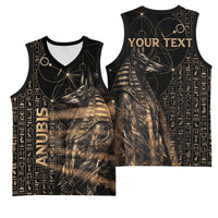 Personalized Egyptian God Anubis Basketball Jersey Jackal Headed Deity Ancient Egypt Mythology Gilded