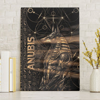 Egyptian God Anubis Canvas Wall Art Jackal Headed Deity Ancient Egypt Mythology Gilded