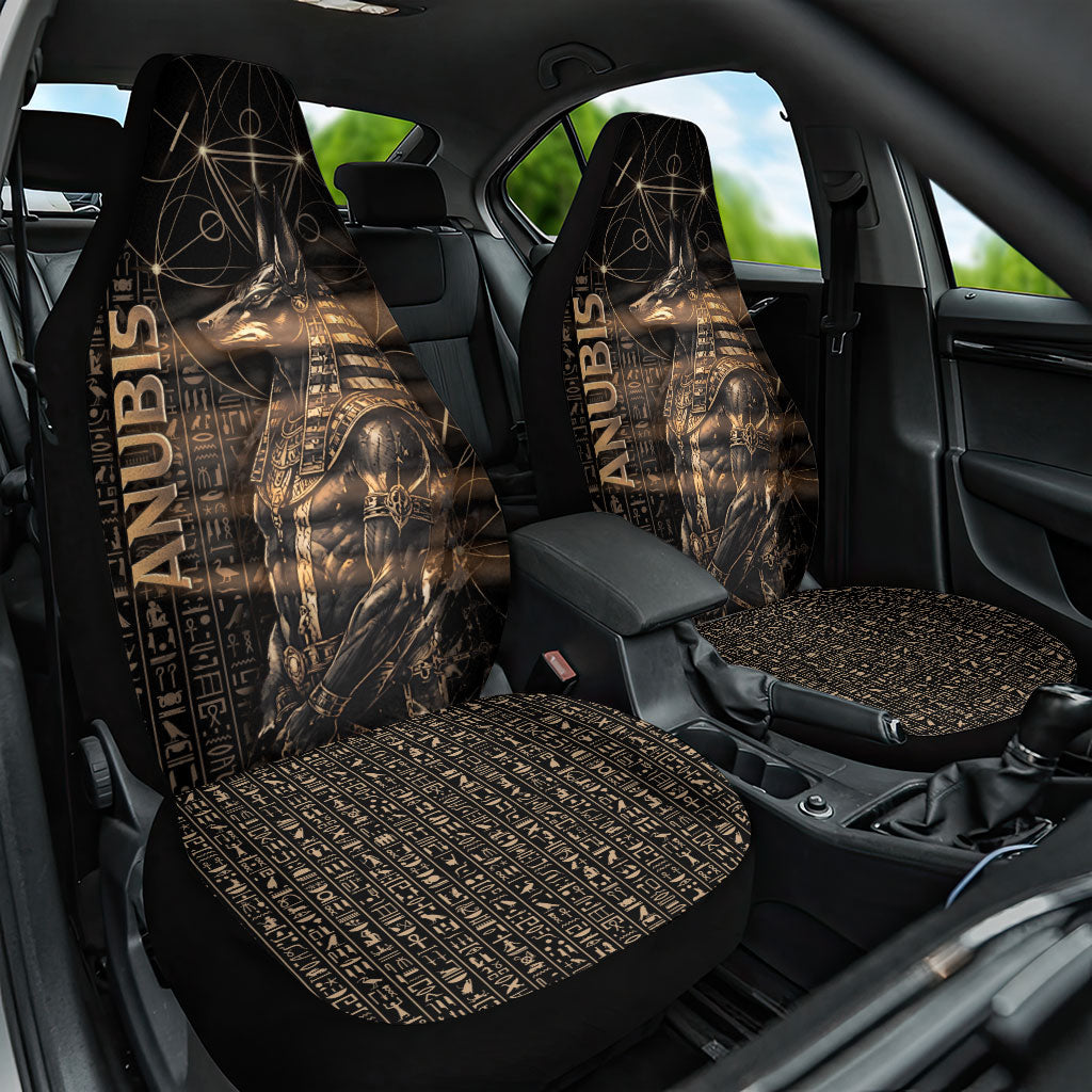Egyptian God Anubis Car Seat Cover Jackal Headed Deity Ancient Egypt Mythology Gilded