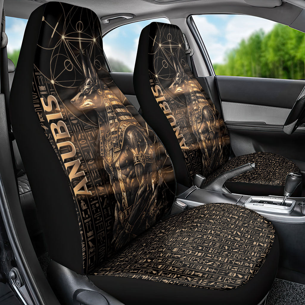 Egyptian God Anubis Car Seat Cover Jackal Headed Deity Ancient Egypt Mythology Gilded