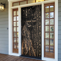 Personalized Egyptian God Anubis Door Cover Jackal Headed Deity Ancient Egypt Mythology Gilded