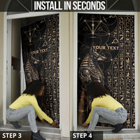 Personalized Egyptian God Anubis Door Cover Jackal Headed Deity Ancient Egypt Mythology Gilded