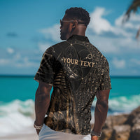 Personalized Egyptian God Anubis Hawaiian Shirt Jackal Headed Deity Ancient Egypt Mythology Gilded