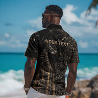 Personalized Egyptian God Anubis Hawaiian Shirt Jackal Headed Deity Ancient Egypt Mythology Gilded DT05