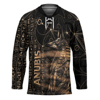Personalized Egyptian God Anubis Hockey Jersey Jackal Headed Deity Ancient Egypt Mythology Gilded