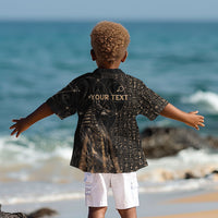 Personalized Egyptian God Anubis Kid Hawaiian Shirt Jackal Headed Deity Ancient Egypt Mythology Gilded