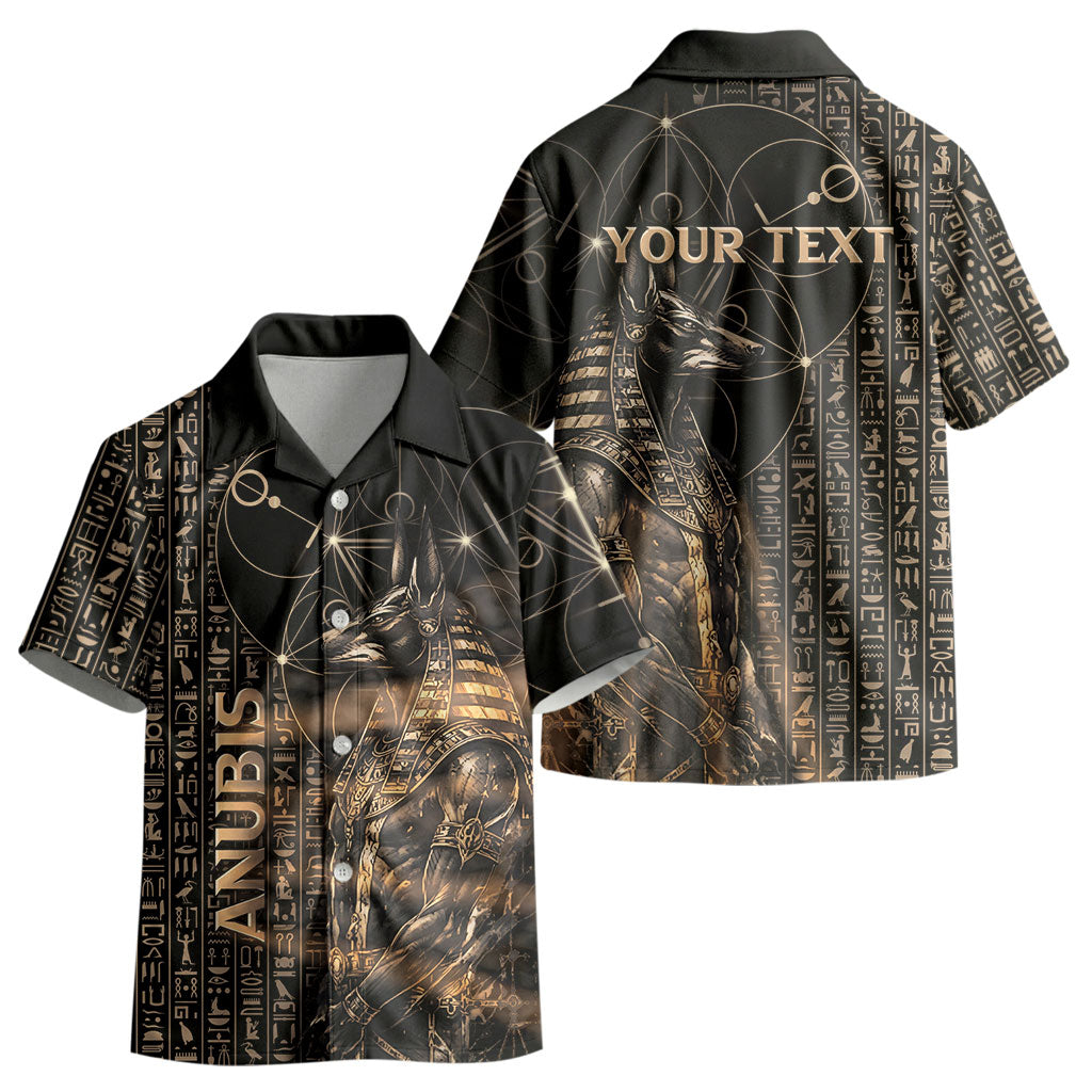Personalized Egyptian God Anubis Kid Hawaiian Shirt Jackal Headed Deity Ancient Egypt Mythology Gilded DT05