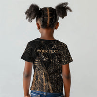 Personalized Egyptian God Anubis Kid T shirt Jackal Headed Deity Ancient Egypt Mythology Gilded