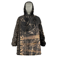 Personalized Egyptian God Anubis Kid Wearable Blanket Hoodie Jackal Headed Deity Ancient Egypt Mythology Gilded