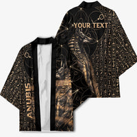 Personalized Egyptian God Anubis Kimono Jackal Headed Deity Ancient Egypt Mythology Gilded