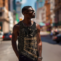 Personalized Egyptian God Anubis Men Tank Top Jackal Headed Deity Ancient Egypt Mythology Gilded
