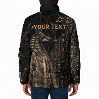 Personalized Egyptian God Anubis Padded Jacket Jackal Headed Deity Ancient Egypt Mythology Gilded