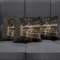 Egyptian God Anubis Pillow Cover Jackal Headed Deity Ancient Egypt Mythology Gilded
